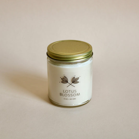 Lotus Blossom Soy Wax Candle Jar