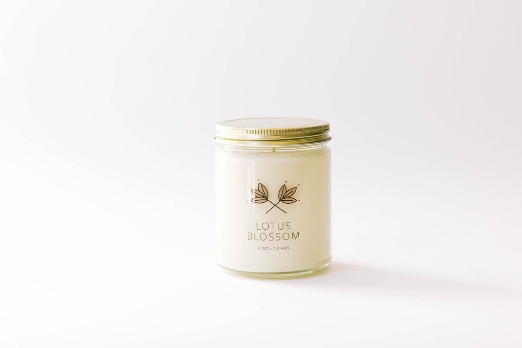 Lotus Blossom Soy Wax Candle Jar