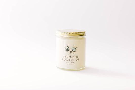 Lavender Eucalyptus Soy Wax Candle Jar