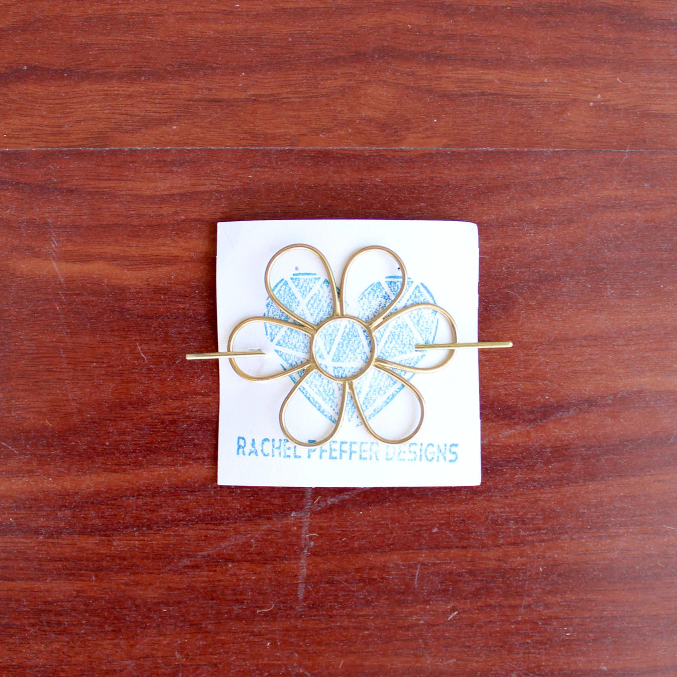 Brass Flower Hair Pin