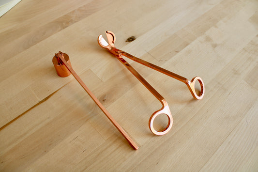 Rose Gold Candle Accessories Set