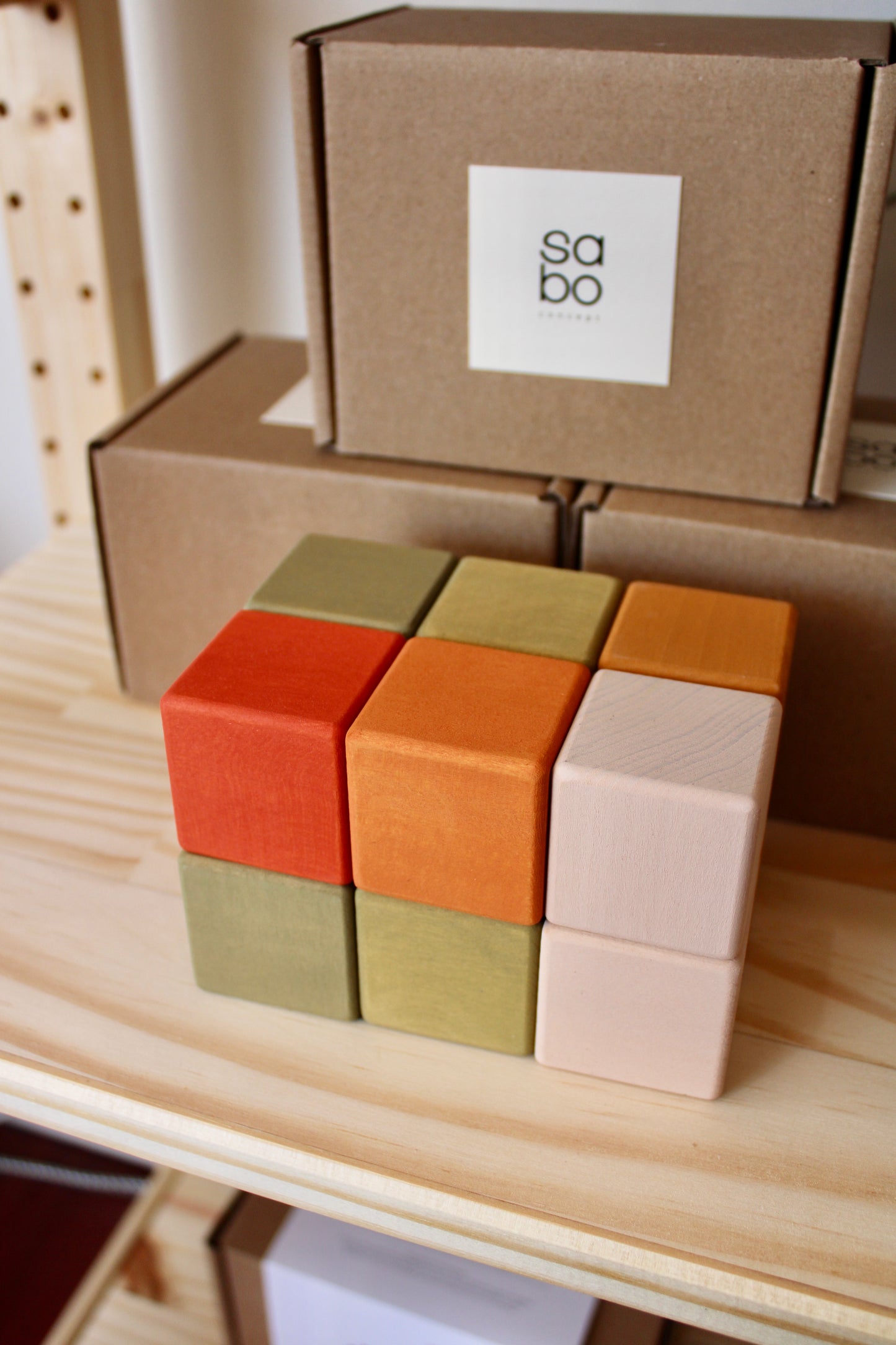 Pastel Wooden Block Set