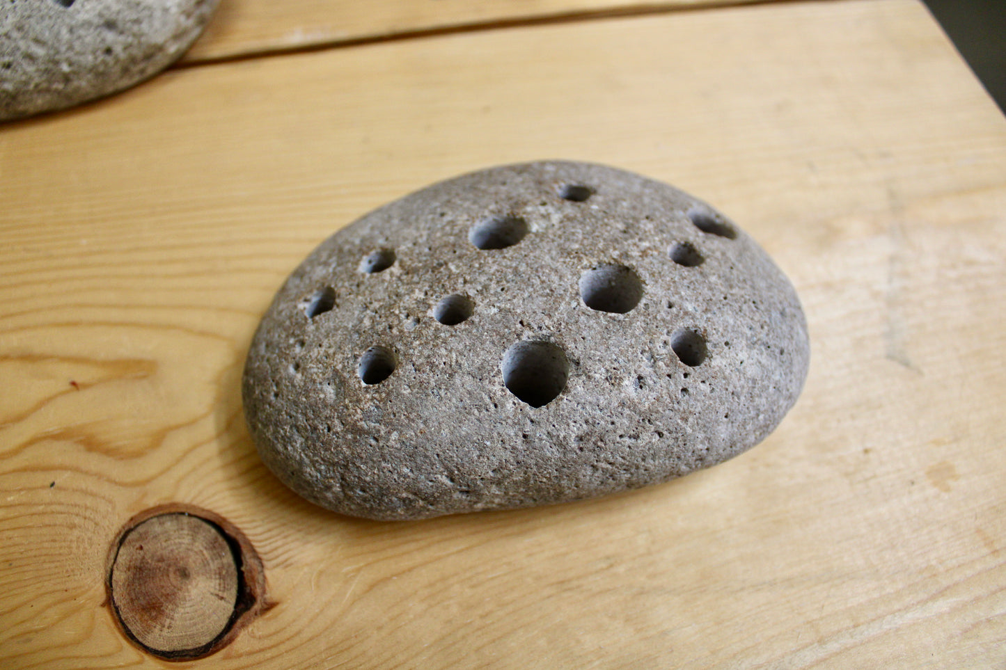 Oval Flower Frog Stone