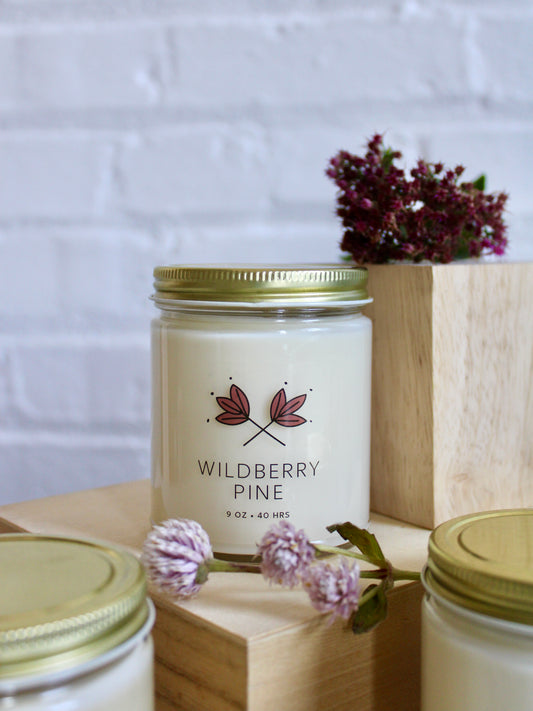 Wildberry Pine Soy Wax Candle Jar