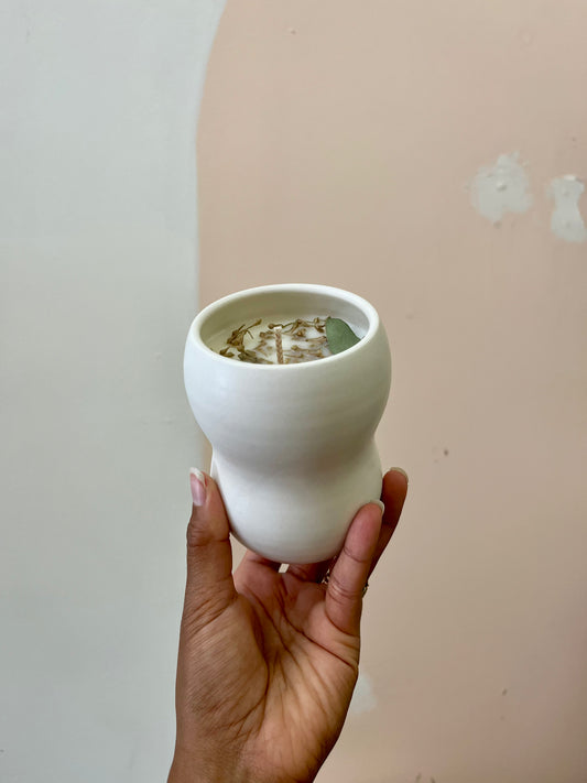 Cedarwood Vanilla Ceramic Candle