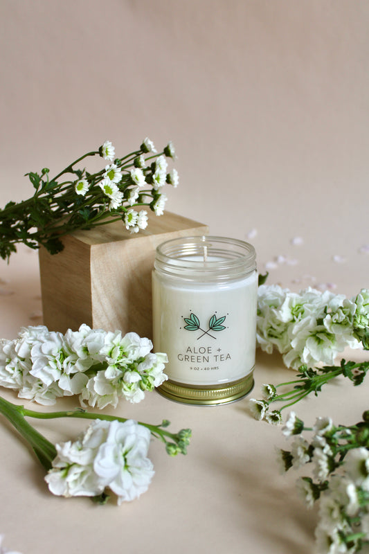 Aloe + Green Tea Soy Wax Candle Jar