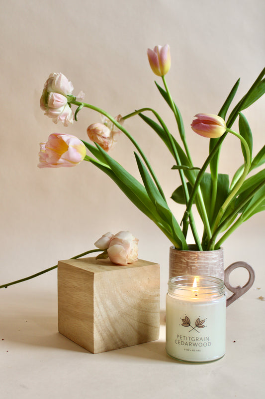 Petitgrain Cedarwood Soy Wax Candle Jar