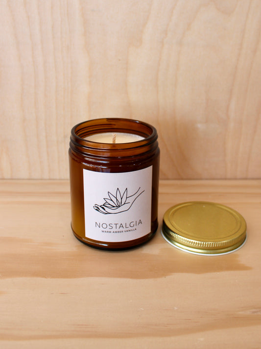 Nostalgia Amber Soy Wax Candle Jar