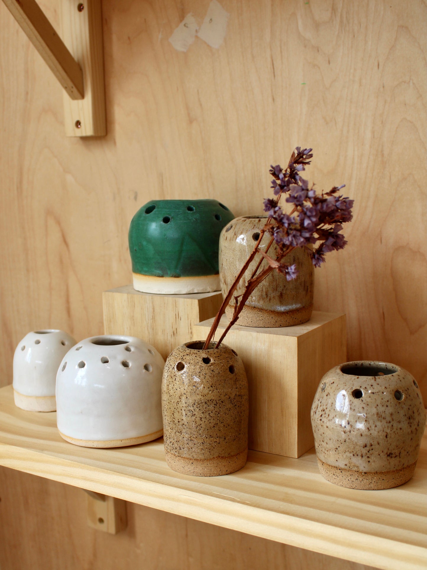 Flower Frog Ceramic Vase