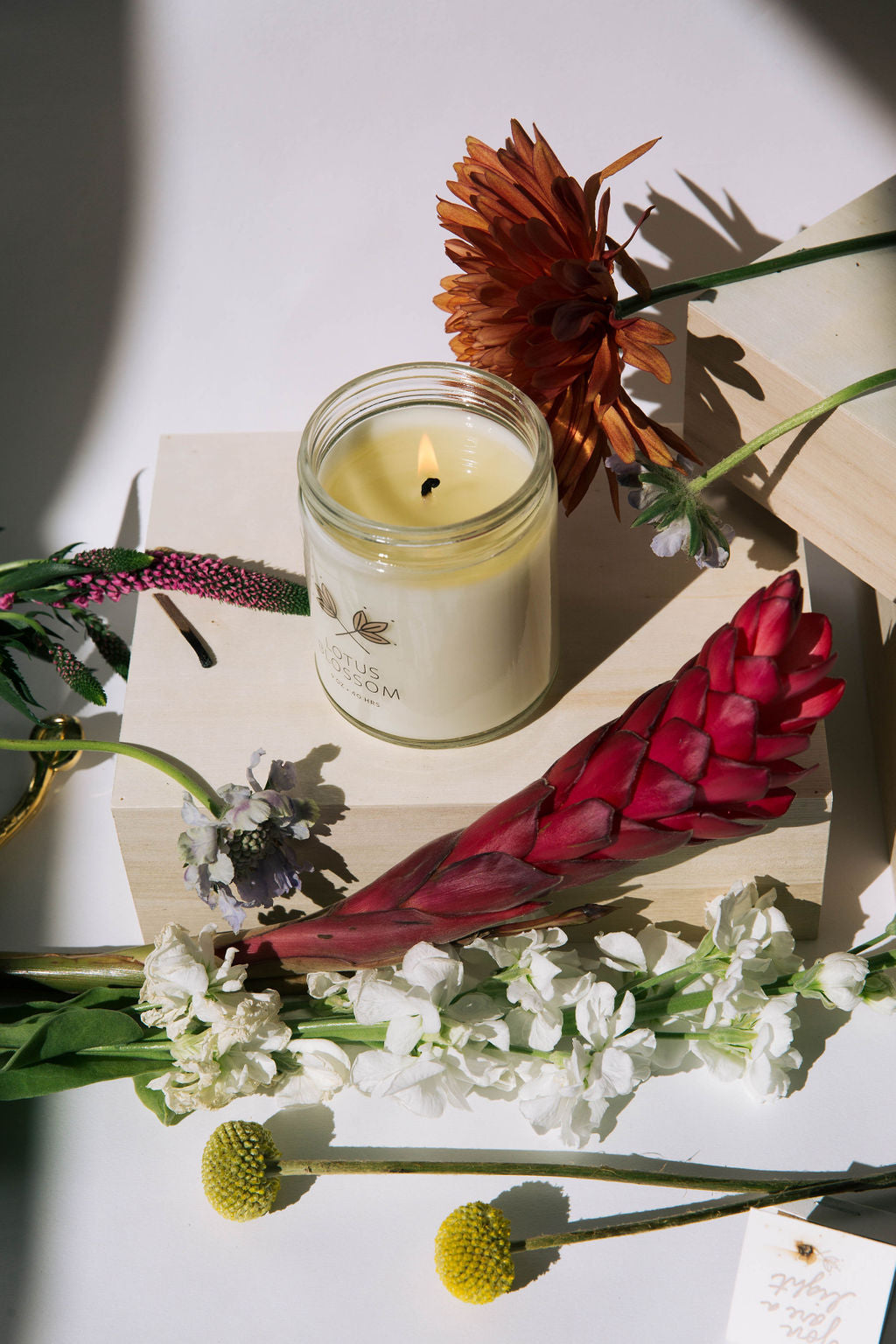 Lotus Blossom Soy Wax Candle Jar