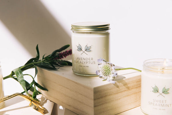 Lavender Eucalyptus Soy Wax Candle Jar – Handmade Habitat