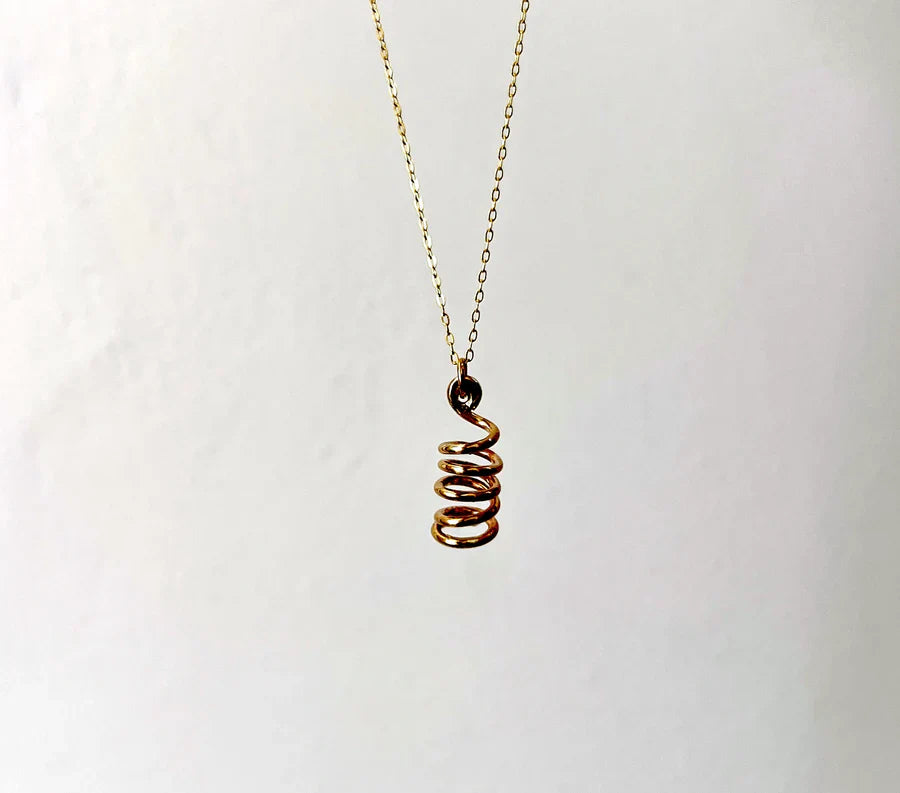 Brass Flower Holder Necklace